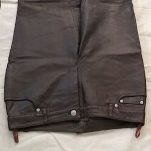 Newport News brown leather pants size 8 vintage